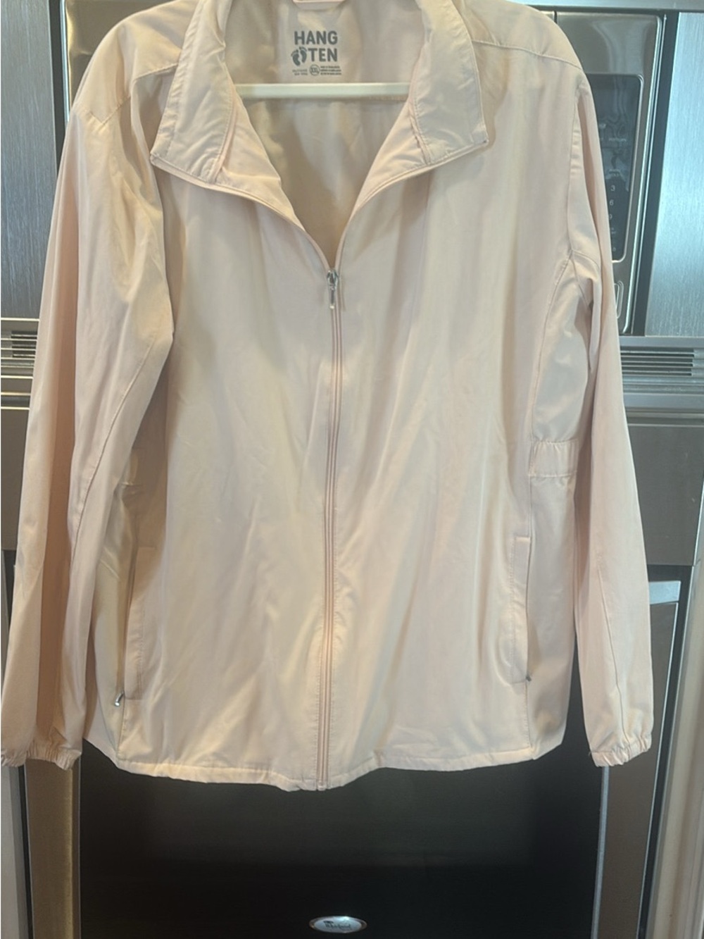 Hang Ten Women's Pale Pink Zip-Up Bomber Jacket